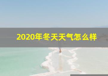 2020年冬天天气怎么样