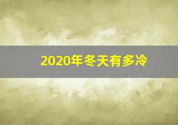 2020年冬天有多冷