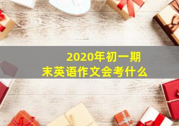 2020年初一期末英语作文会考什么