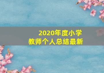 2020年度小学教师个人总结最新