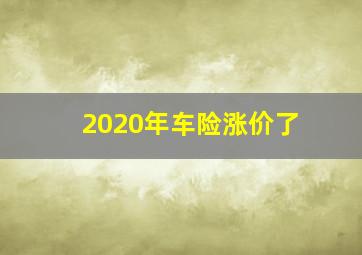 2020年车险涨价了