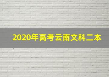 2020年高考云南文科二本