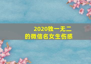 2020独一无二的微信名女生伤感