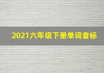 2021六年级下册单词音标