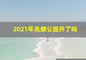 2021年兆麟公园开了吗