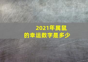 2021年属鼠的幸运数字是多少