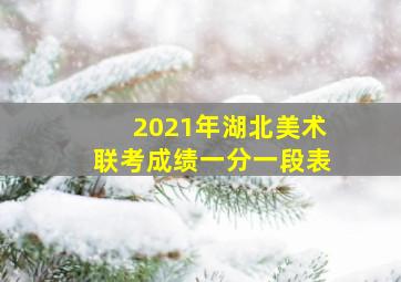 2021年湖北美术联考成绩一分一段表