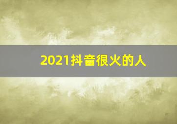 2021抖音很火的人