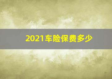 2021车险保费多少