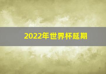 2022年世界杯延期