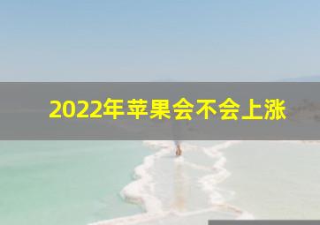 2022年苹果会不会上涨