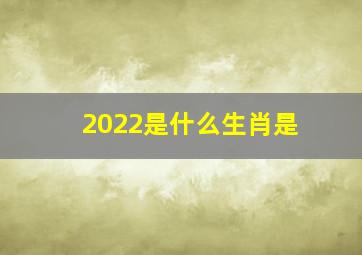 2022是什么生肖是