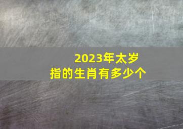 2023年太岁指的生肖有多少个