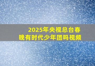 2025年央视总台春晚有时代少年团吗视频