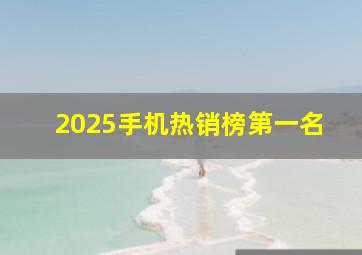 2025手机热销榜第一名