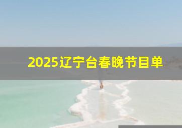 2025辽宁台春晚节目单