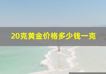 20克黄金价格多少钱一克