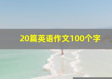 20篇英语作文100个字