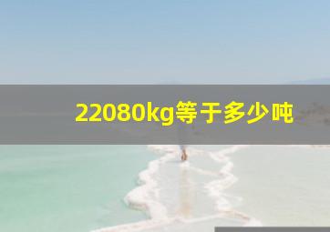 22080kg等于多少吨