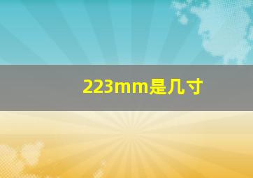 223mm是几寸