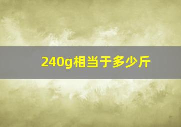 240g相当于多少斤