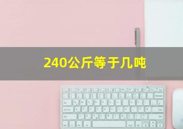 240公斤等于几吨