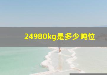 24980kg是多少吨位