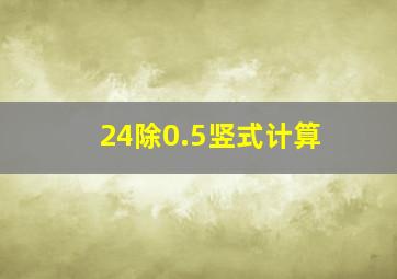 24除0.5竖式计算