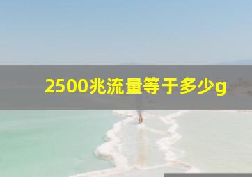 2500兆流量等于多少g