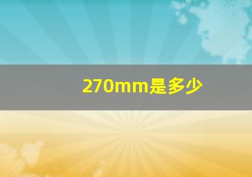 270mm是多少