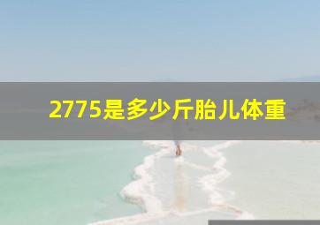 2775是多少斤胎儿体重