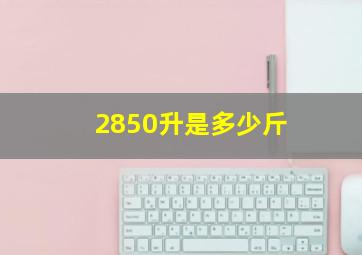 2850升是多少斤