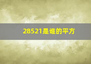 28521是谁的平方