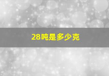 28吨是多少克