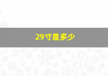 29寸是多少