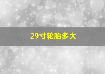 29寸轮胎多大