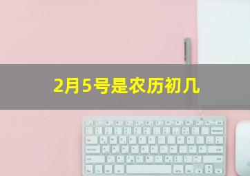 2月5号是农历初几