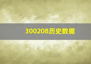 300208历史数据