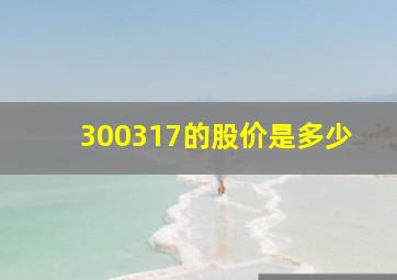 300317的股价是多少