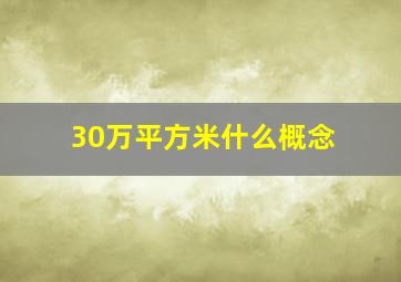 30万平方米什么概念