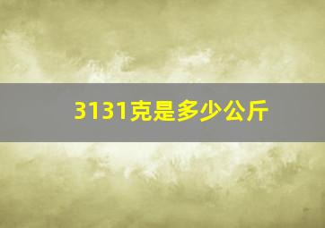 3131克是多少公斤