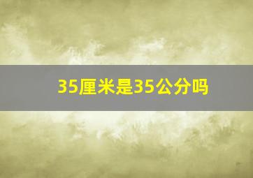 35厘米是35公分吗