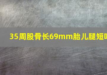 35周股骨长69mm胎儿腿短吗