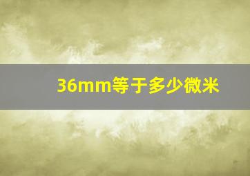 36mm等于多少微米