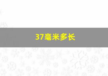 37毫米多长