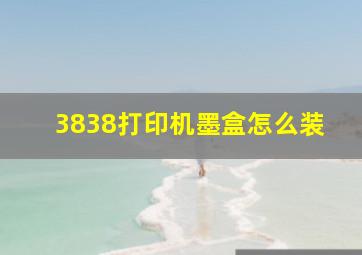 3838打印机墨盒怎么装