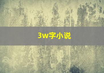 3w字小说