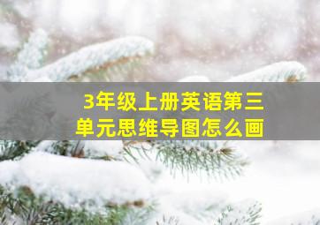 3年级上册英语第三单元思维导图怎么画