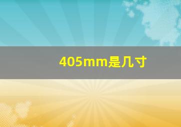 405mm是几寸