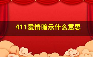 411爱情暗示什么意思